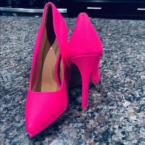 Hot pink high heel